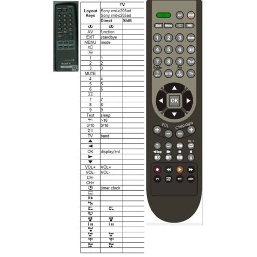 Afstandsbediening Sony rmt-c205ad - Afbeelding 2