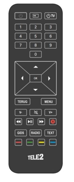 Afstandsbediening Tele2 urc176002
