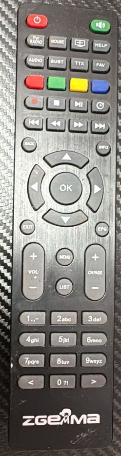 Afstandsbediening Zgemma h9t