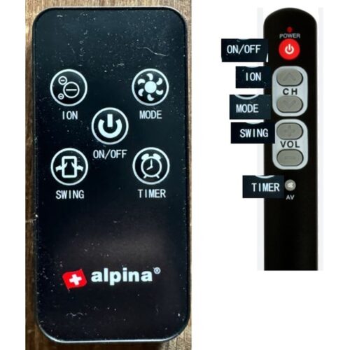 Afstandsbediening Alpina torenventilator - Afbeelding 2
