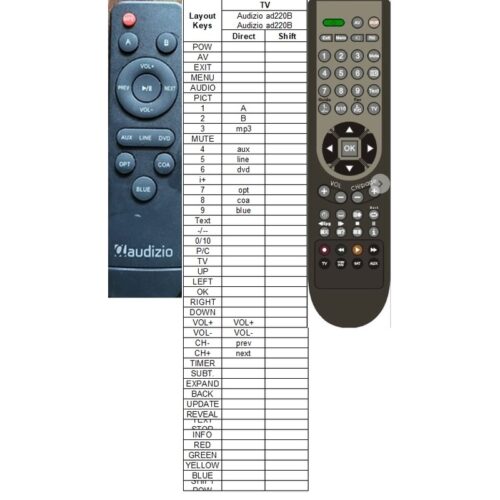 Afstandsbediening Audizio ad220B - Afbeelding 2