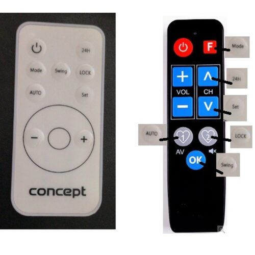 Afstandsbediening Concept qh4001 qh4000 qh4100 - Afbeelding 2