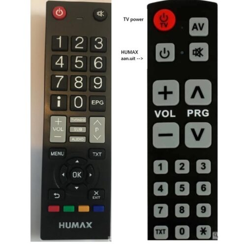 Afstandsbediening Humax irhd-5550c irhd-5500c senioren