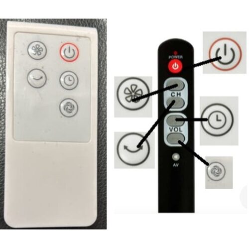 Afstandsbediening Torenventilator Inventum 1403418 Tristar ve5999 - Afbeelding 2