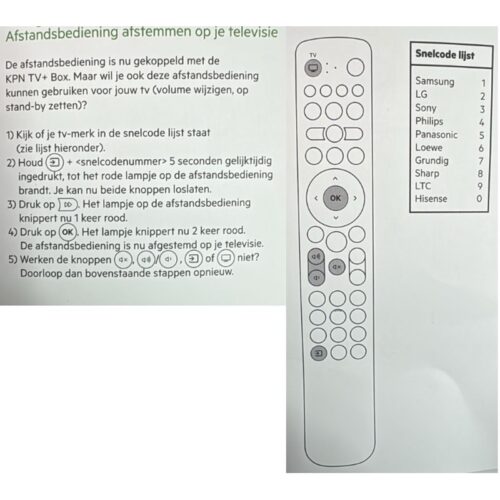Kpn diw7022 aangepaste Senioren afstandsbediening - Afbeelding 2