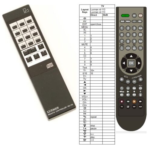 Afstandsbediening Luxman rd-113 - Afbeelding 2