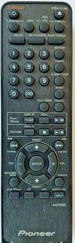Afstandsbediening Pioneer axd7605 x-hm50-k