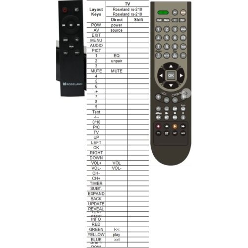 Afstandsbediening Roseland rs-210 rs210 soundbar - Afbeelding 2