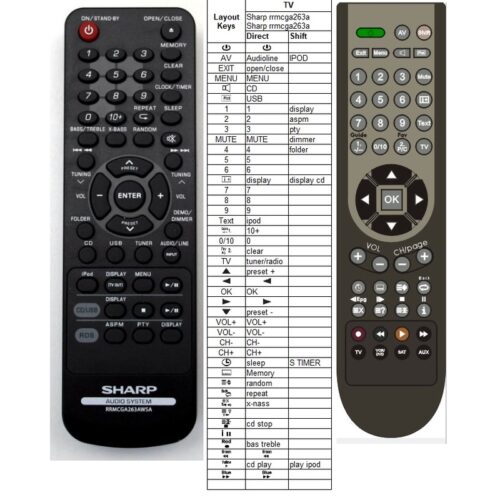 Afstandsbediening Sharp rrmcga263awsa - Afbeelding 2