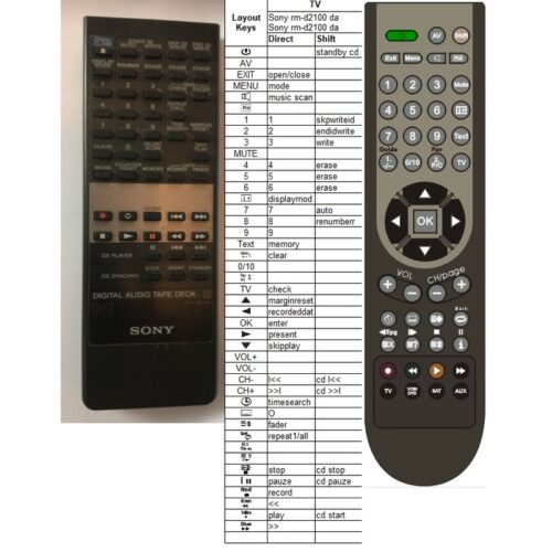 Afstandsbediening Sony rm-d2100 dat - Afbeelding 2