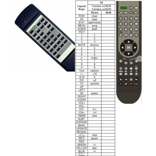 Afstandsbediening Yamaha vs34830 cdx-9 cdx-10 - Afbeelding 2
