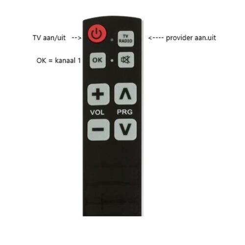 Senioren afstandsbediening voor Ziggo Next Arris dcx960-stb-zg - Afbeelding 2