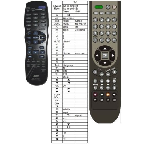Afstandsbediening Jvc rm-sxv043e XV-NP1 xv-np1sl - Afbeelding 2