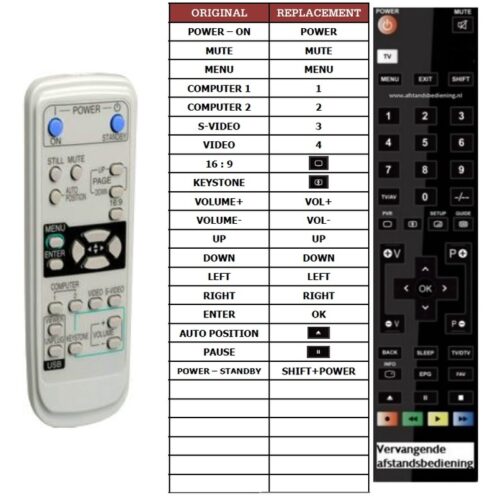 Afstandsbediening Mitsubishi xd420u - Afbeelding 2