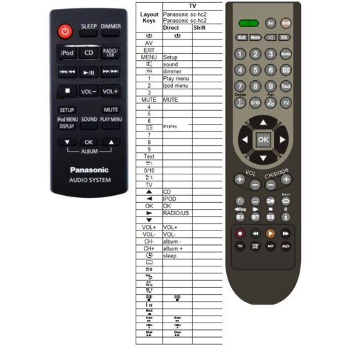 Afstandsbediening Panasonic sc-hc27 N2QAYC000059 - Afbeelding 2