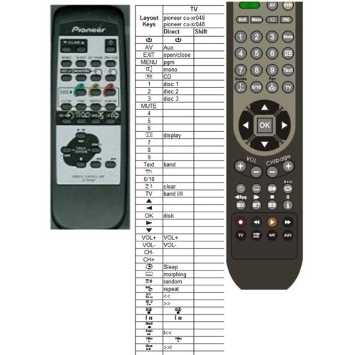 Afstandsbediening pioneer cu-xr048 XR-A330 - Afbeelding 2