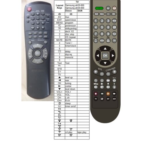 Afstandsbediening Samsung ah59-00005a AH59-10124D - Afbeelding 2