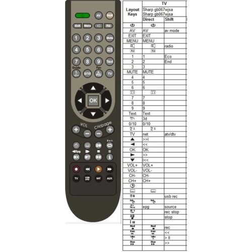 Afstandsbediening Sharp GB067WJSA - Afbeelding 2