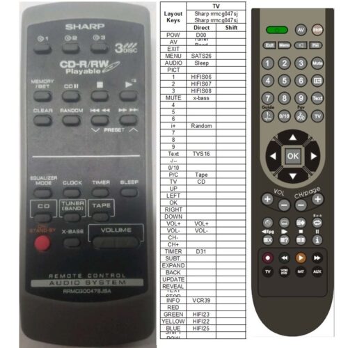 Afstandsbediening Sharp RRMCG0047SJSA - Afbeelding 2