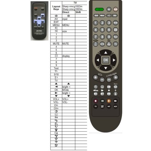 Afstandsbediening Sharp rrmcg1003mppz - Afbeelding 2