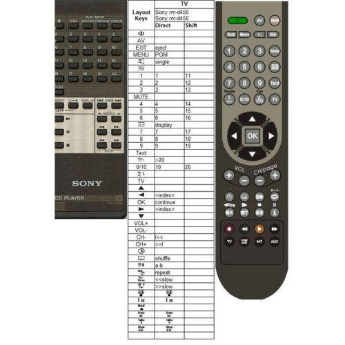 Afstandsbediening Sony rm-d450 cdp-750 - Afbeelding 2
