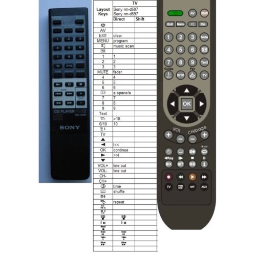 Afstandsbediening Sony rm-d597 cdp-511 - Afbeelding 2