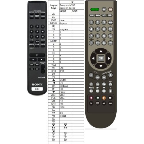 Afstandsbediening Sony rm-dx740 cdp-xe370 - Afbeelding 2