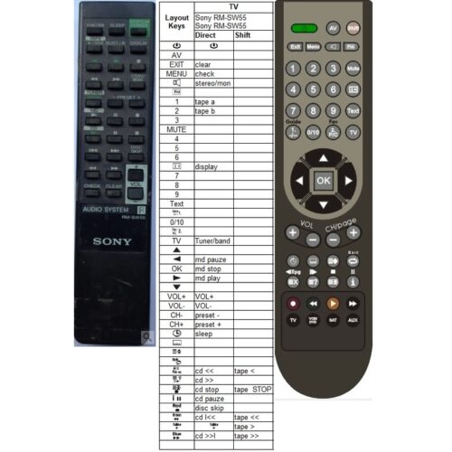 Afstandsbediening Sony RM-SW55 mhc-w55 - Afbeelding 2