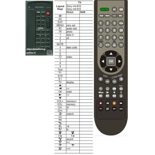 Afstandsbediening Sony rmt-812 - Afbeelding 2