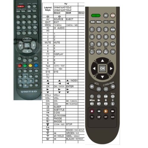 Afstandsbediening United byk0152u2 Viewpia lv2256 - Afbeelding 2